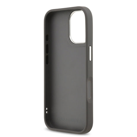 Apple iPhone 17 Kılıf Karl Lagerfeld Orjinal Lisanslı Metal Logolu K&C Heads Pin Kapak