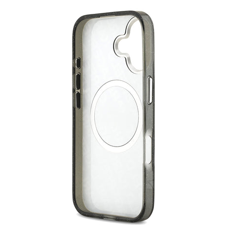Apple iPhone 17 Kılıf Karl Lagerfeld Orjinal Lisanslı Parlayan Simli Karl & Choupette Heads Kapak