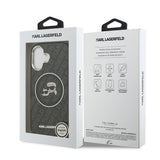 Apple iPhone 17 Kılıf Karl Lagerfeld Orjinal Lisanslı Parlayan Simli Karl & Choupette Heads Kapak
