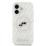Apple iPhone 17 Kılıf Karl Lagerfeld Orjinal Lisanslı Parlayan Simli Karl & Choupette Heads Kapak