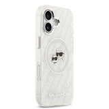 Apple iPhone 17 Kılıf Karl Lagerfeld Orjinal Lisanslı Parlayan Simli Karl & Choupette Heads Kapak