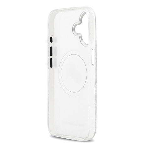 Apple iPhone 17 Kılıf Karl Lagerfeld Orjinal Lisanslı Parlayan Simli Karl & Choupette Heads Kapak