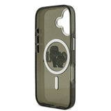 Apple iPhone 17 Kılıf Karl Lagerfeld Orjinal Lisanslı Parlayan Simli Karl & Choupette Sketch Logo Kapak