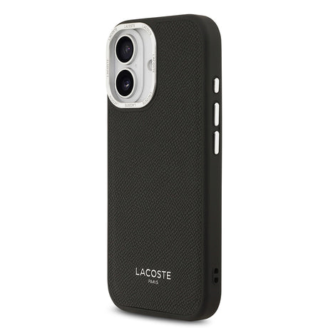 Apple iPhone 17 Kılıf Lacoste Orjinal Lisanslı M-safe Şarj Özellikli Champs Elysees PU Deri Tasarımlı Kapak