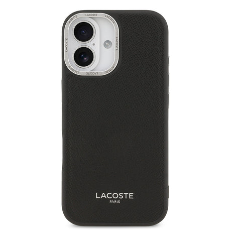 Apple iPhone 17 Kılıf Lacoste Orjinal Lisanslı M-safe Şarj Özellikli Champs Elysees PU Deri Tasarımlı Kapak