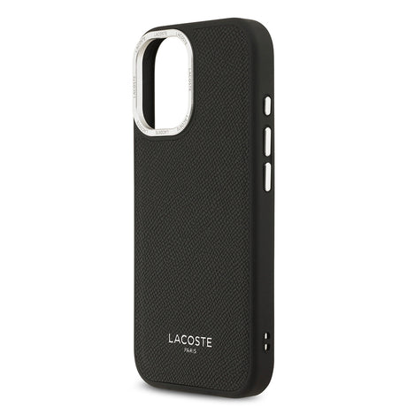 Apple iPhone 17 Kılıf Lacoste Orjinal Lisanslı M-safe Şarj Özellikli Champs Elysees PU Deri Tasarımlı Kapak