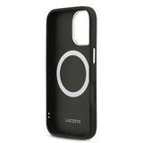 Apple iPhone 17 Kılıf Lacoste Orjinal Lisanslı M-safe Şarj Özellikli Champs Elysees PU Deri Tasarımlı Kapak