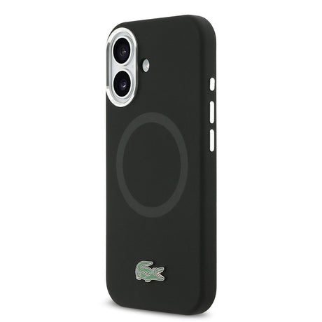 Apple iPhone 17 Kılıf Lacoste Orjinal Lisanslı M-safe Şarj Özellikli İkonik Logolu Metal Kamera Çerçeveli Silikon Kapak