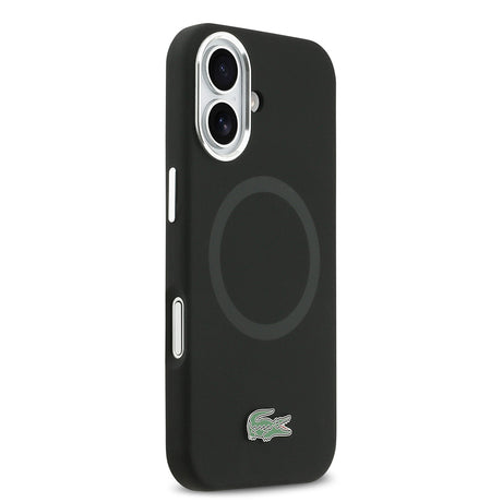 Apple iPhone 17 Kılıf Lacoste Orjinal Lisanslı M-safe Şarj Özellikli İkonik Logolu Metal Kamera Çerçeveli Silikon Kapak