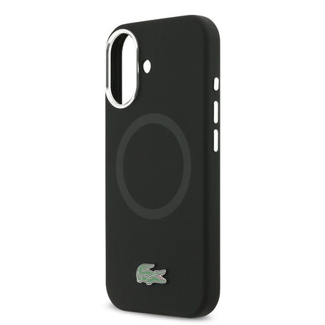 Apple iPhone 17 Kılıf Lacoste Orjinal Lisanslı M-safe Şarj Özellikli İkonik Logolu Metal Kamera Çerçeveli Silikon Kapak