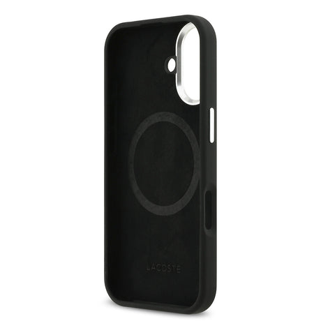 Apple iPhone 17 Kılıf Lacoste Orjinal Lisanslı M-safe Şarj Özellikli İkonik Logolu Metal Kamera Çerçeveli Silikon Kapak