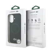 Apple iPhone 17 Kılıf Lacoste Orjinal Lisanslı M-safe Şarj Özellikli İkonik Logolu Metal Kamera Çerçeveli Silikon Kapak