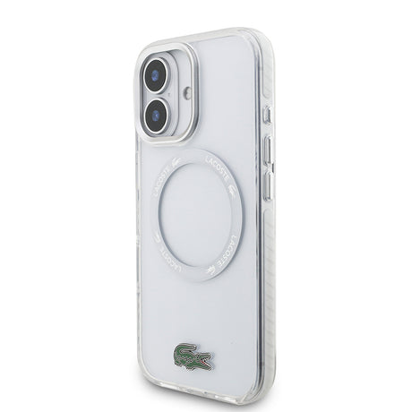 Apple iPhone 17 Kılıf Lacoste Orjinal Lisanslı M-safe Şarj Özellikli İkonik Timsah Logolu Buzlu Kapak