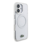 Apple iPhone 17 Kılıf Lacoste Orjinal Lisanslı M-safe Şarj Özellikli İkonik Timsah Logolu Buzlu Kapak