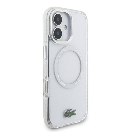Apple iPhone 17 Kılıf Lacoste Orjinal Lisanslı M-safe Şarj Özellikli İkonik Timsah Logolu Buzlu Kapak