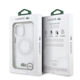 Apple iPhone 17 Kılıf Lacoste Orjinal Lisanslı M-safe Şarj Özellikli İkonik Timsah Logolu Buzlu Kapak