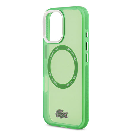 Apple iPhone 17 Kılıf Lacoste Orjinal Lisanslı M-safe Şarj Özellikli İkonik Timsah Logolu Buzlu Kapak