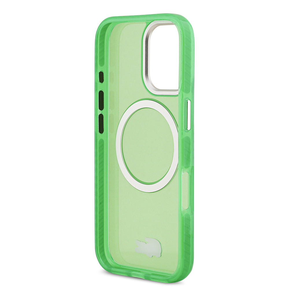 Apple iPhone 17 Kılıf Lacoste Orjinal Lisanslı M-safe Şarj Özellikli İkonik Timsah Logolu Buzlu Kapak