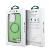 Apple iPhone 17 Kılıf Lacoste Orjinal Lisanslı M-safe Şarj Özellikli İkonik Timsah Logolu Buzlu Kapak
