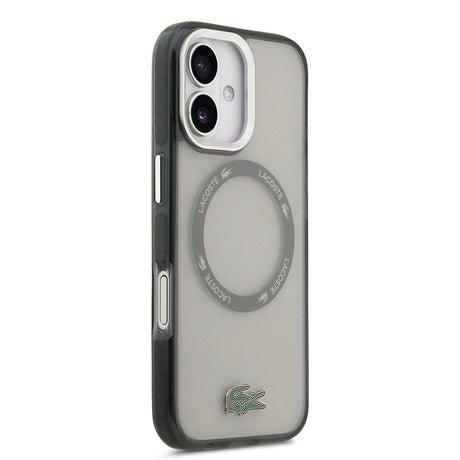 Apple iPhone 17 Kılıf Lacoste Orjinal Lisanslı M-safe Şarj Özellikli İkonik Timsah Logolu Buzlu Kapak