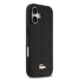 Apple iPhone 17 Kılıf Lacoste Orjinal Lisanslı M-safe Şarj Özellikli PU Deri Tasarımlı Karışık Monogram Desenli Kapak