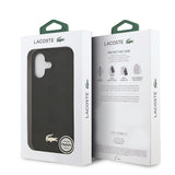 Apple iPhone 17 Kılıf Lacoste Orjinal Lisanslı M-safe Şarj Özellikli PU Deri Tasarımlı Karışık Monogram Desenli Kapak