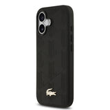 Apple iPhone 17 Kılıf Lacoste Orjinal Lisanslı M-safe Şarj Özellikli PU Deri Tasarımlı Karışık Monogram Desenli Kapak