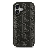Apple iPhone 17 Kılıf Lacoste Orjinal Lisanslı M-safe Şarj Özellikli PU Deri Tasarımlı Kartlıklı Karışık Monogram Desenli Kapak