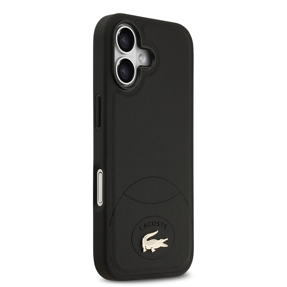 Apple iPhone 17 Kılıf Lacoste Orjinal Lisanslı M-safe Şarj Özellikli PU Deri Tasarımlı Metal Logolu Kapak