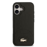 Apple iPhone 17 Kılıf Lacoste Orjinal Lisanslı M-safe Şarj Özellikli PU Deri Tasarımlı Metal Logolu Kapak