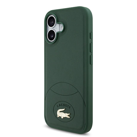 Apple iPhone 17 Kılıf Lacoste Orjinal Lisanslı M-safe Şarj Özellikli PU Deri Tasarımlı Metal Logolu Kapak
