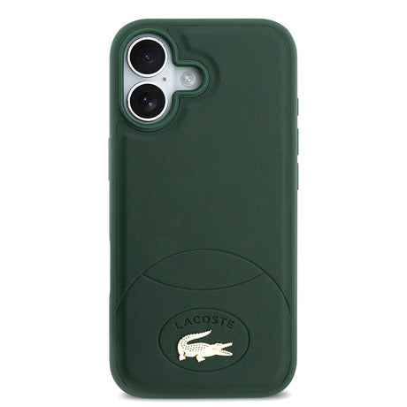 Apple iPhone 17 Kılıf Lacoste Orjinal Lisanslı M-safe Şarj Özellikli PU Deri Tasarımlı Metal Logolu Kapak