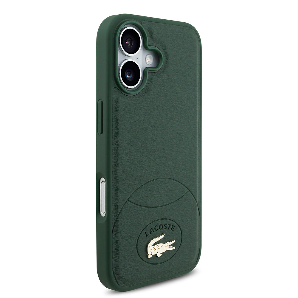 Apple iPhone 17 Kılıf Lacoste Orjinal Lisanslı M-safe Şarj Özellikli PU Deri Tasarımlı Metal Logolu Kapak
