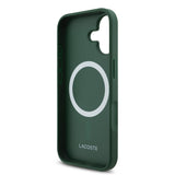 Apple iPhone 17 Kılıf Lacoste Orjinal Lisanslı M-safe Şarj Özellikli PU Deri Tasarımlı Metal Logolu Kapak