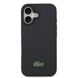 Apple iPhone 17 Kılıf Lacoste Orjinal Lisanslı M-safe Şarj Özellikli PU Pike Desenli Metal Logolu Kartlıklı Kapak
