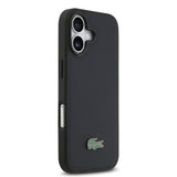 Apple iPhone 17 Kılıf Lacoste Orjinal Lisanslı M-safe Şarj Özellikli PU Pike Desenli Metal Logolu Kartlıklı Kapak