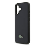 Apple iPhone 17 Kılıf Lacoste Orjinal Lisanslı M-safe Şarj Özellikli PU Pike Desenli Metal Logolu Kartlıklı Kapak