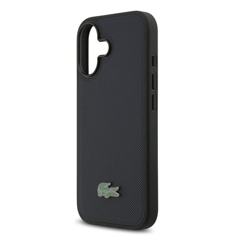 Apple iPhone 17 Kılıf Lacoste Orjinal Lisanslı M-safe Şarj Özellikli PU Pike Desenli Metal Logolu Kartlıklı Kapak