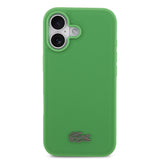 Apple iPhone 17 Kılıf Lacoste Orjinal Lisanslı M-safe Şarj Özellikli PU Pike Desenli Metal Logolu Kartlıklı Kapak