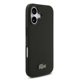 Apple iPhone 17 Kılıf Lacoste Orjinal Lisanslı M-safe Şarj Özellikli PU Pike Desenli Metal Logolu Kartlıklı Kapak