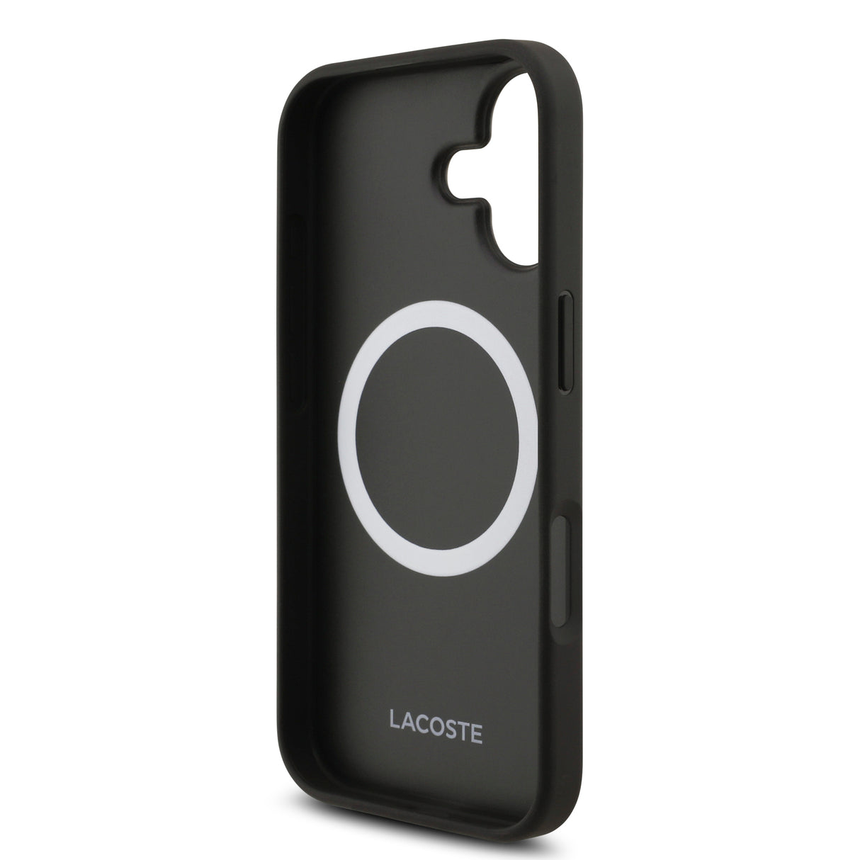 Apple iPhone 17 Kılıf Lacoste Orjinal Lisanslı M-safe Şarj Özellikli PU Pike Desenli Metal Logolu Kartlıklı Kapak