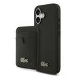 Apple iPhone 17 Kılıf Lacoste Orjinal Lisanslı M-safe Şarj Özellikli PU Pike Desenli Metal Logolu Kartlıklı Kapak