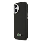 Apple iPhone 17 Kılıf Lacoste Orjinal Lisanslı M-safe Şarj Özellikli PU Pike Desenli Standlı Metal Logolu Kapak