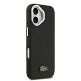 Apple iPhone 17 Kılıf Lacoste Orjinal Lisanslı M-safe Şarj Özellikli PU Pike Desenli Standlı Metal Logolu Kapak