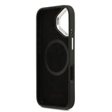 Apple iPhone 17 Kılıf Lacoste Orjinal Lisanslı M-safe Şarj Özellikli PU Pike Desenli Standlı Metal Logolu Kapak
