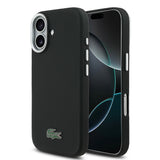 Apple iPhone 17 Kılıf Lacoste Orjinal Lisanslı M-Safe Şarj Özellikli PVC Pike Desenli Arka Yüzey İkonik Timsah Dokuma Logolu Kapak