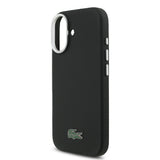Apple iPhone 17 Kılıf Lacoste Orjinal Lisanslı M-Safe Şarj Özellikli PVC Pike Desenli Arka Yüzey İkonik Timsah Dokuma Logolu Kapak