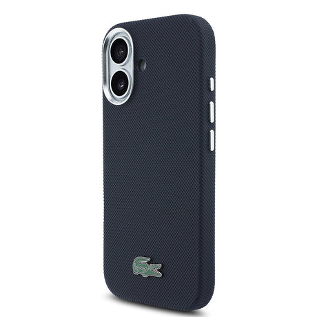 Apple iPhone 17 Kılıf Lacoste Orjinal Lisanslı M-Safe Şarj Özellikli PVC Pike Desenli Arka Yüzey İkonik Timsah Dokuma Logolu Kapak