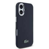 Apple iPhone 17 Kılıf Lacoste Orjinal Lisanslı M-Safe Şarj Özellikli PVC Pike Desenli Arka Yüzey İkonik Timsah Dokuma Logolu Kapak