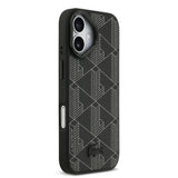 Apple iPhone 17 Kılıf Lacoste Orjinal Lisanslı M-safe Şarj Özellikli Standlı PU Deri Karışık Monogram Desenli Kapak